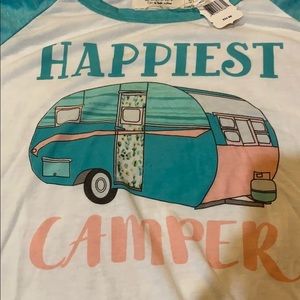 Wanderer Happy Camper Tee Size Small